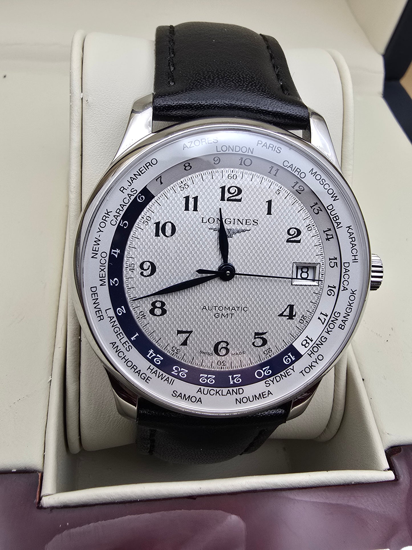 Longines Master Collection World Time GMT 38.5mm cutie originală
