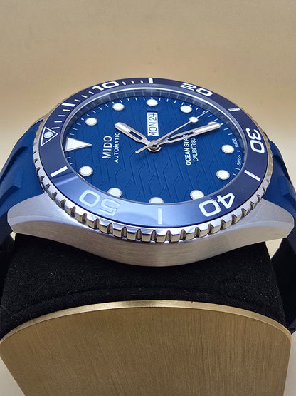 Mido Ocean Star Blue Ceramic 200c 42.5mm full set 06.2026