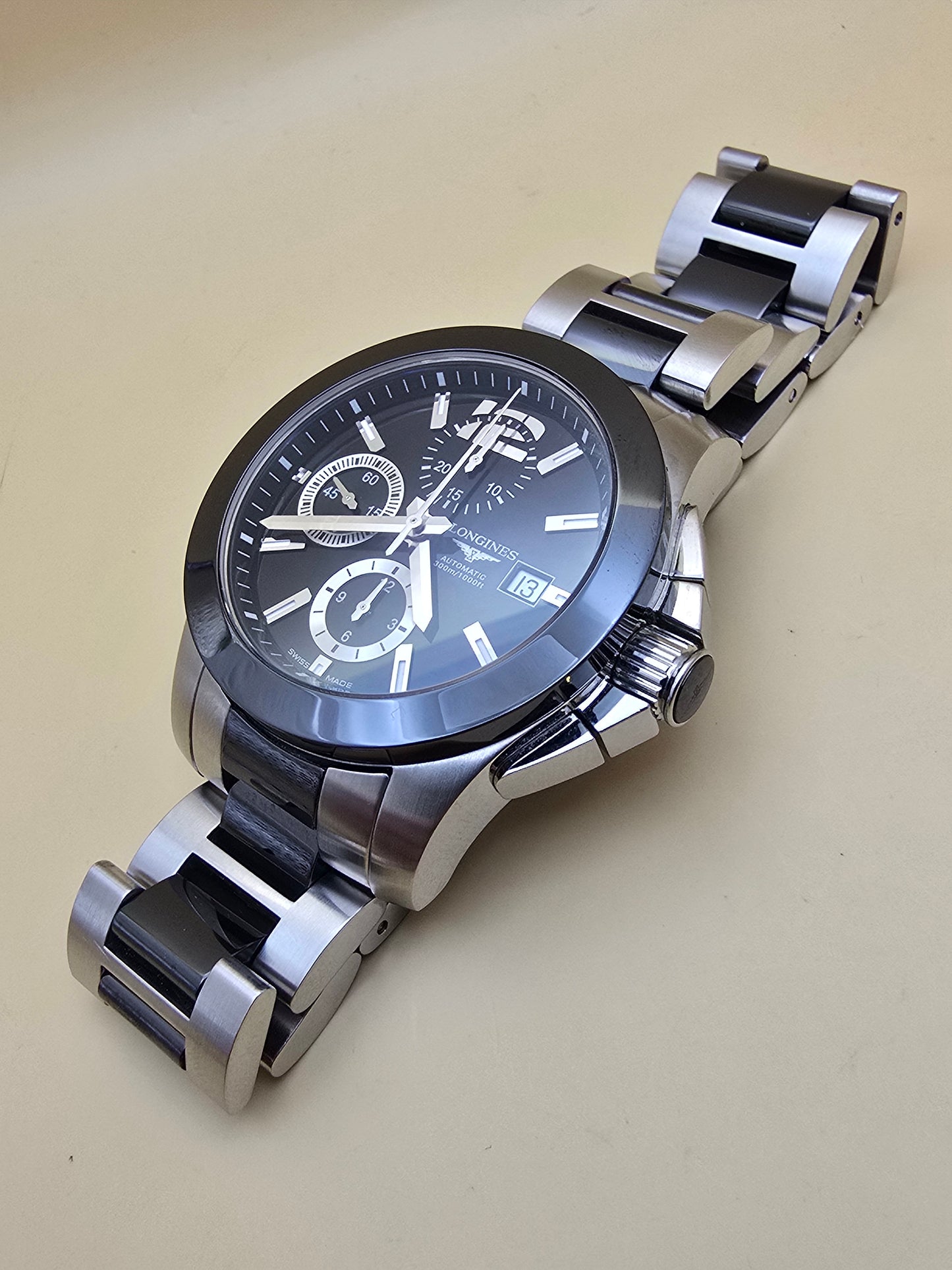 Longines Conquest Ceramic Cronograph 41mm full set
