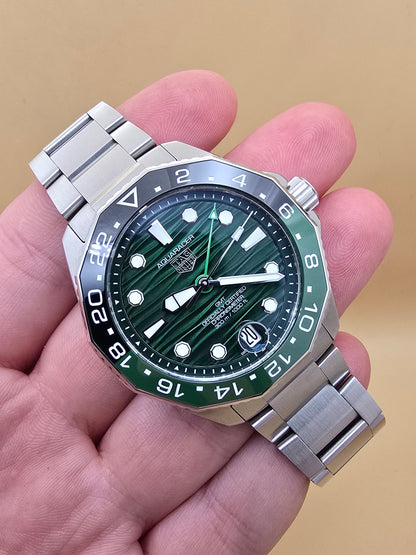 TAG Heuer Aquaracer Green GMT Ceramic 42mm full set 2025 3000eur