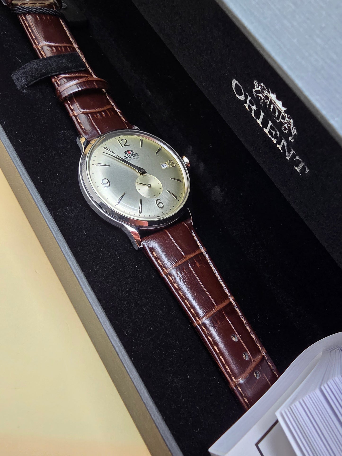Orient Bambino Small Seconds 40.5mm full set nou