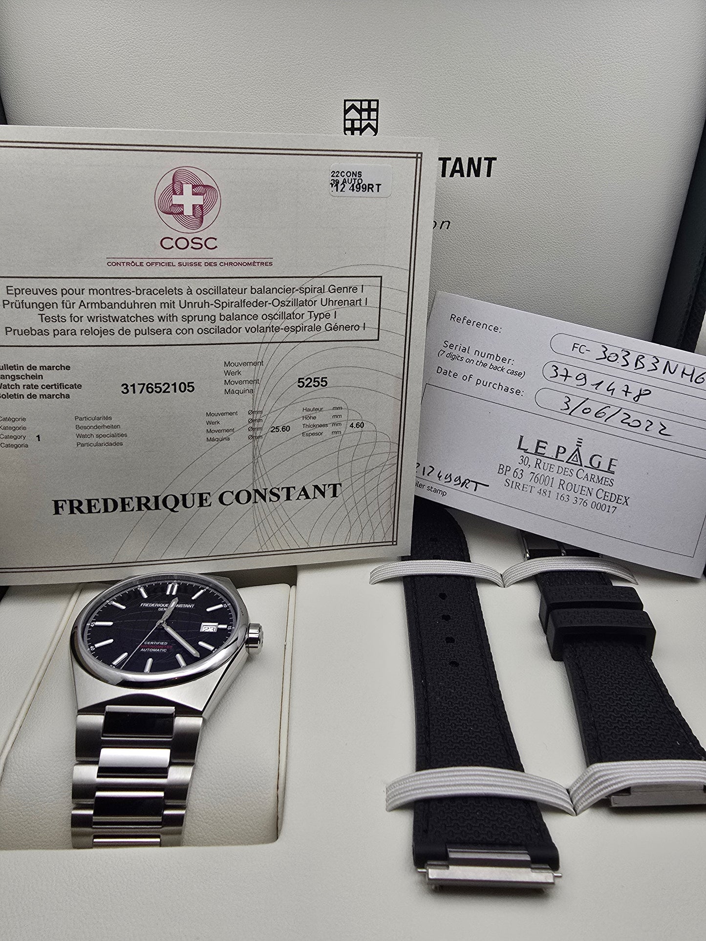 Frederique Constant HighLife Chronometer 39mm full set + extra curea rubber