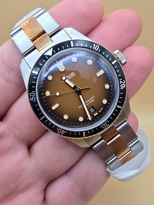 Oris Divers Sixty-Five Brown nou cu folie full set