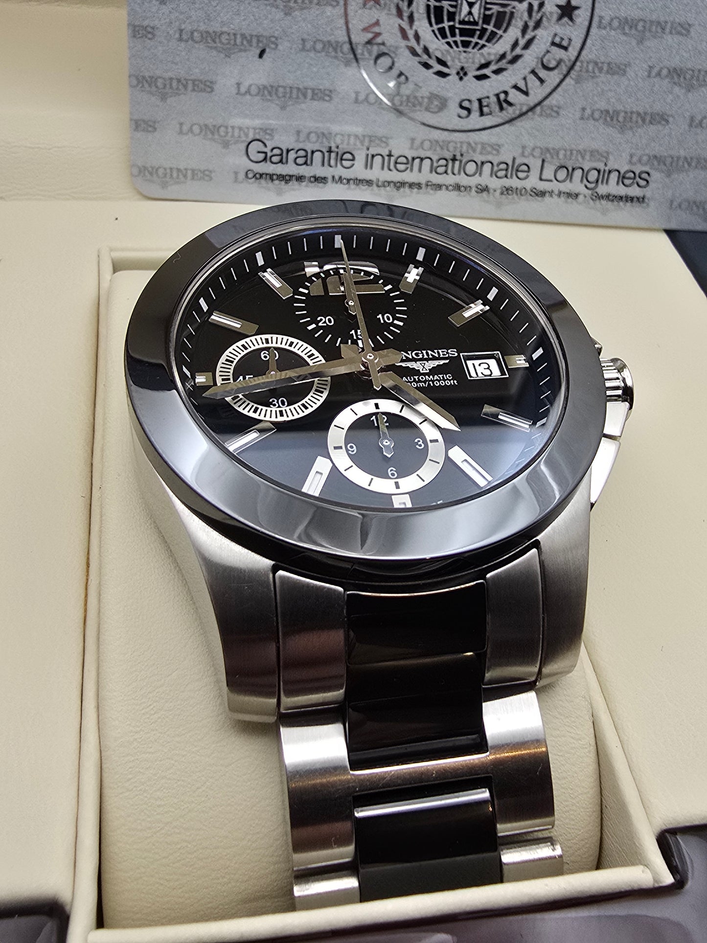 Longines Conquest Ceramic Cronograph 41mm full set