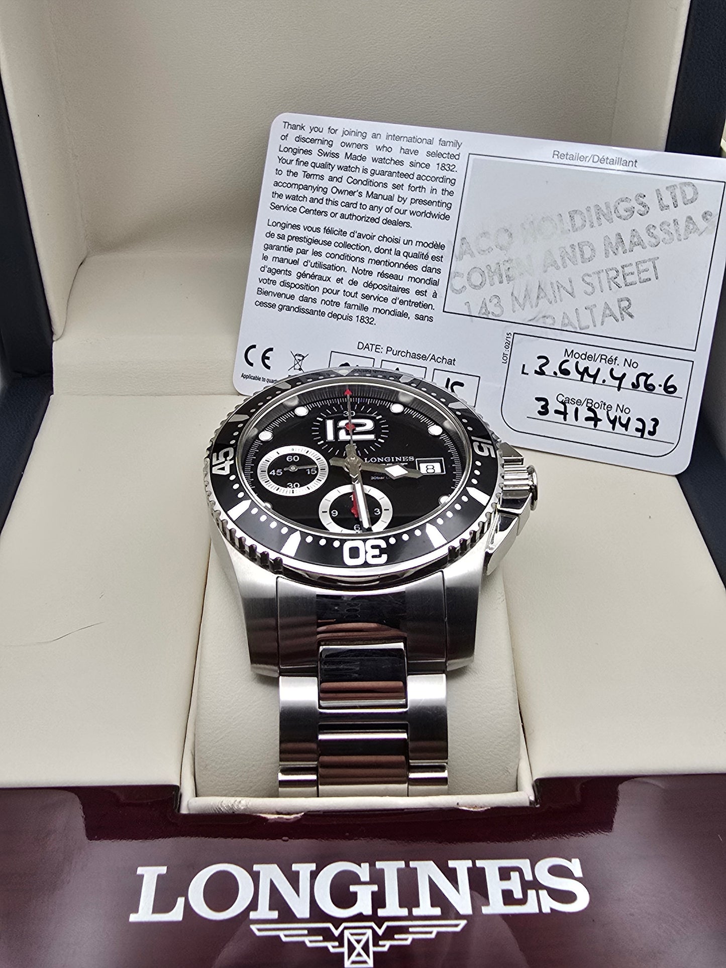 Longines Hydroconquest Cronograph 41mm full set servisat complet