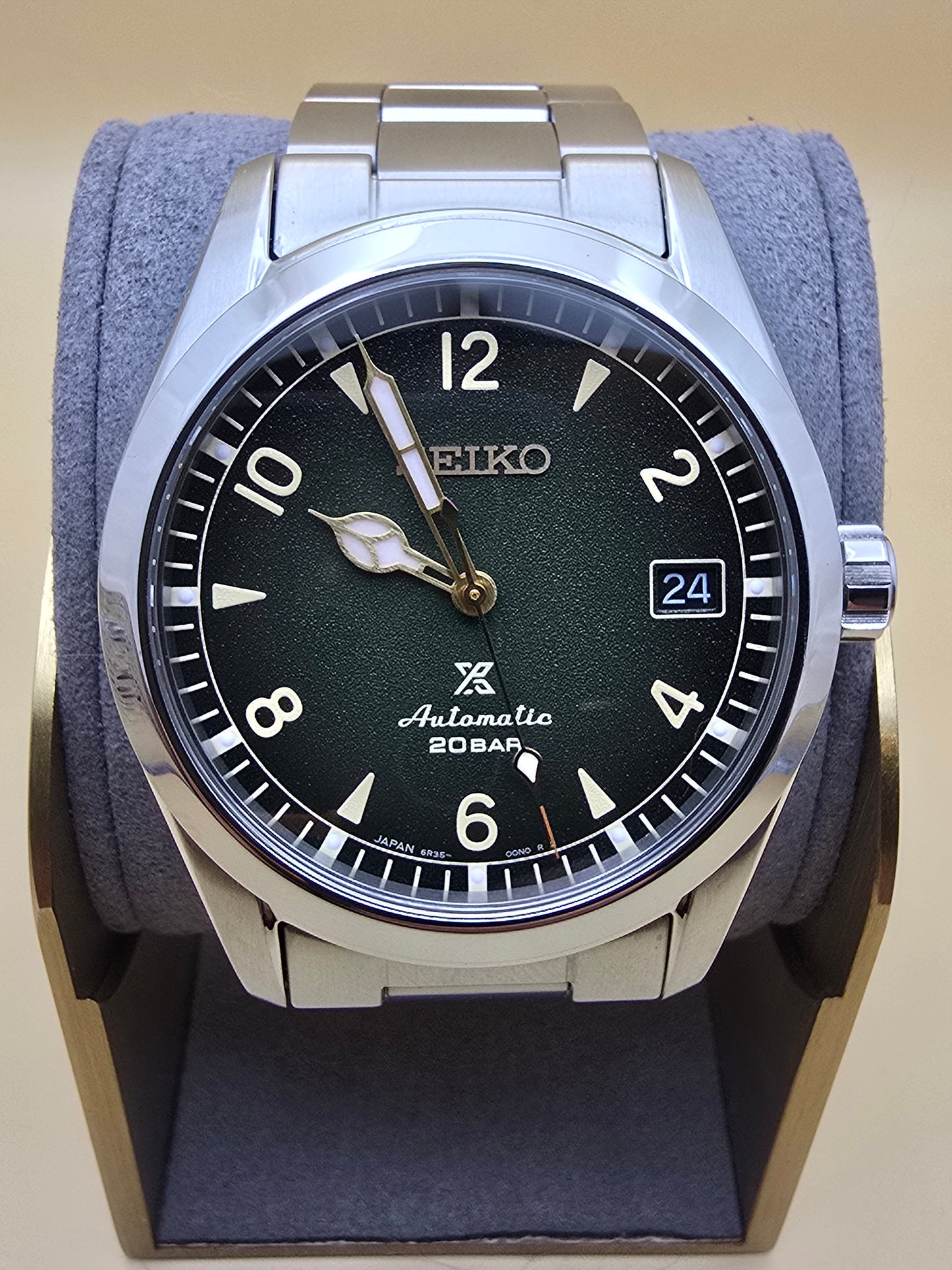 Seiko "Baby" Alpinist green 38mm full set