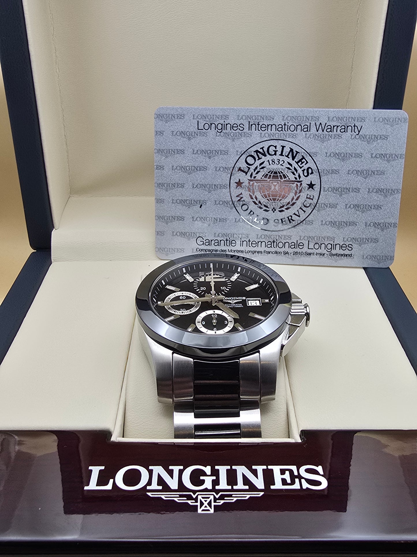 Longines Conquest Ceramic Cronograph 41mm full set